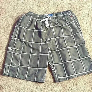 Nbn gear, large bathing suit, green with stripes